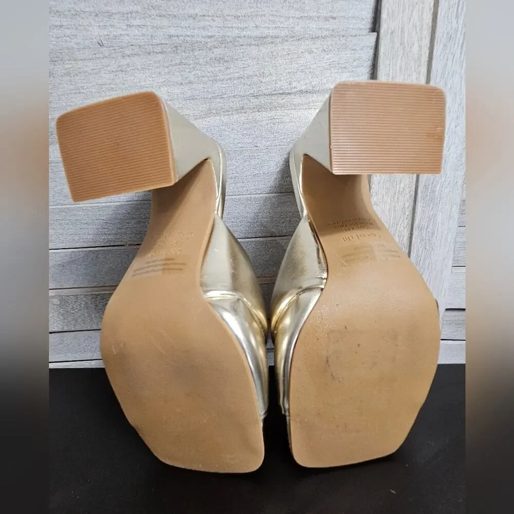 Open Edit Saydee Gold Mellatic Slip On Sandal Size 6 - Picture 8 of 9
